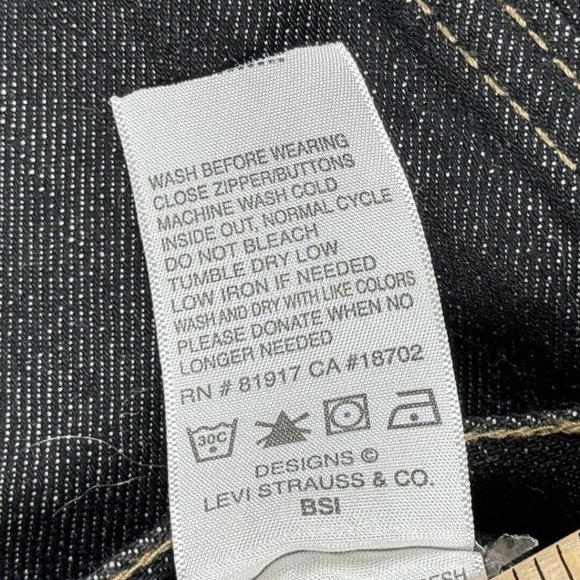 NEW BOYS LEVIS 505 JEANS STRAIGHT LEG Size 8 Husky Fit 3D BLACK 28 X 21 NWT - Picture 9 of 9